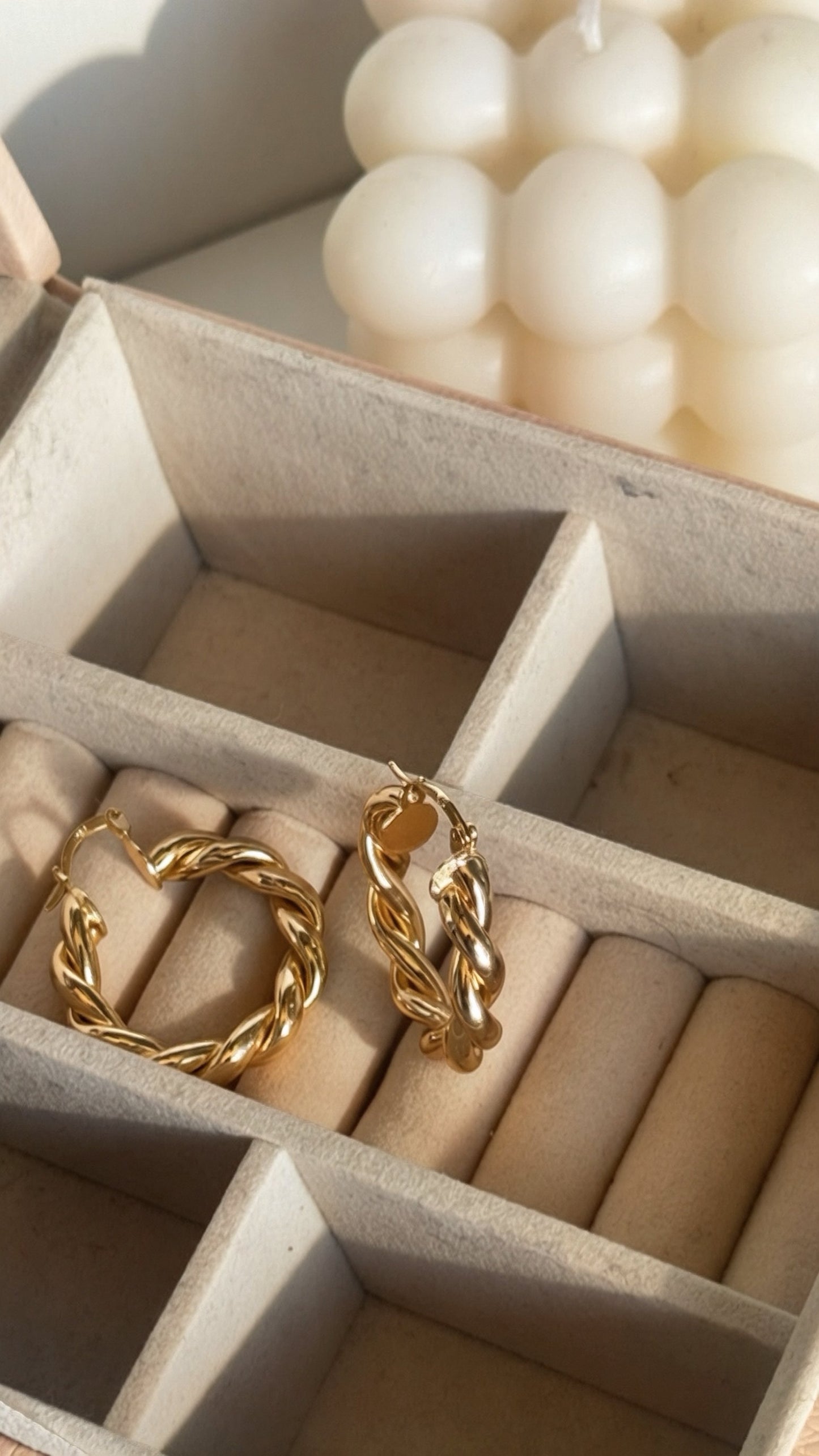 Artemis Geometric Style Gold Hoops