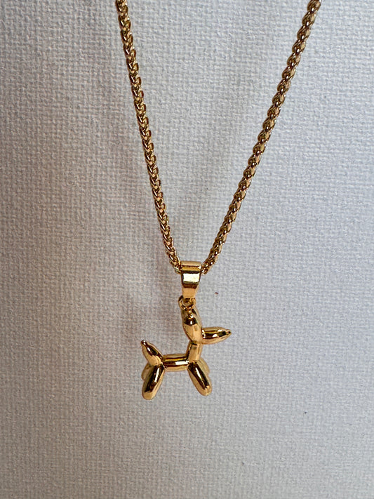 Ballon Dog Charm Necklace