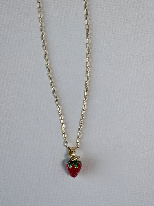 Strawberry Charm Necklaces