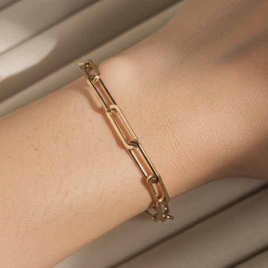 Paper Clip Stainless Steel Bracelet