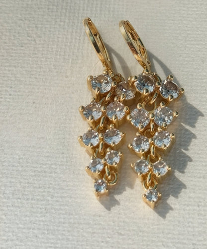 Dangle White Earrings