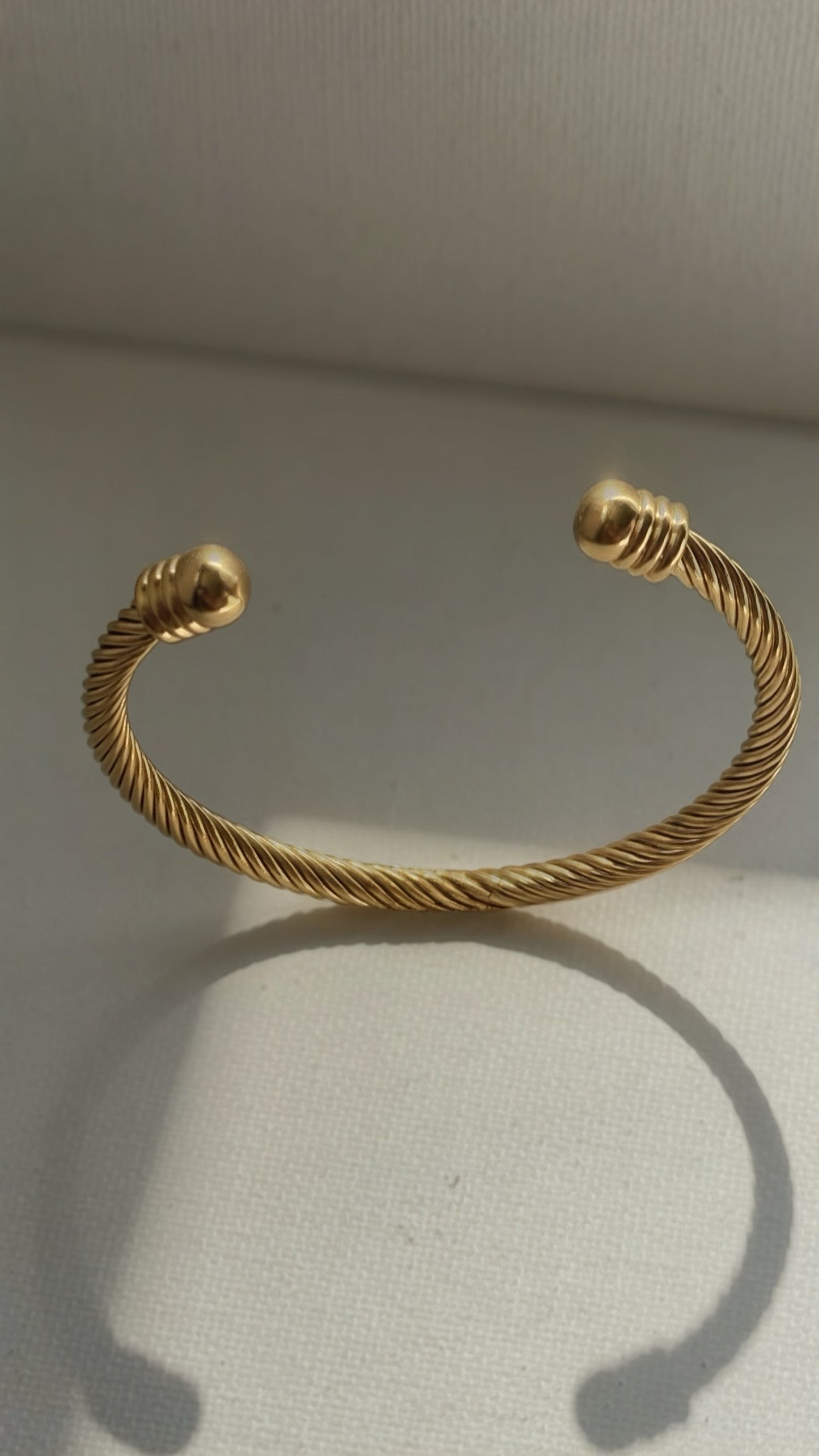 Gold Twisted Cable Bangle