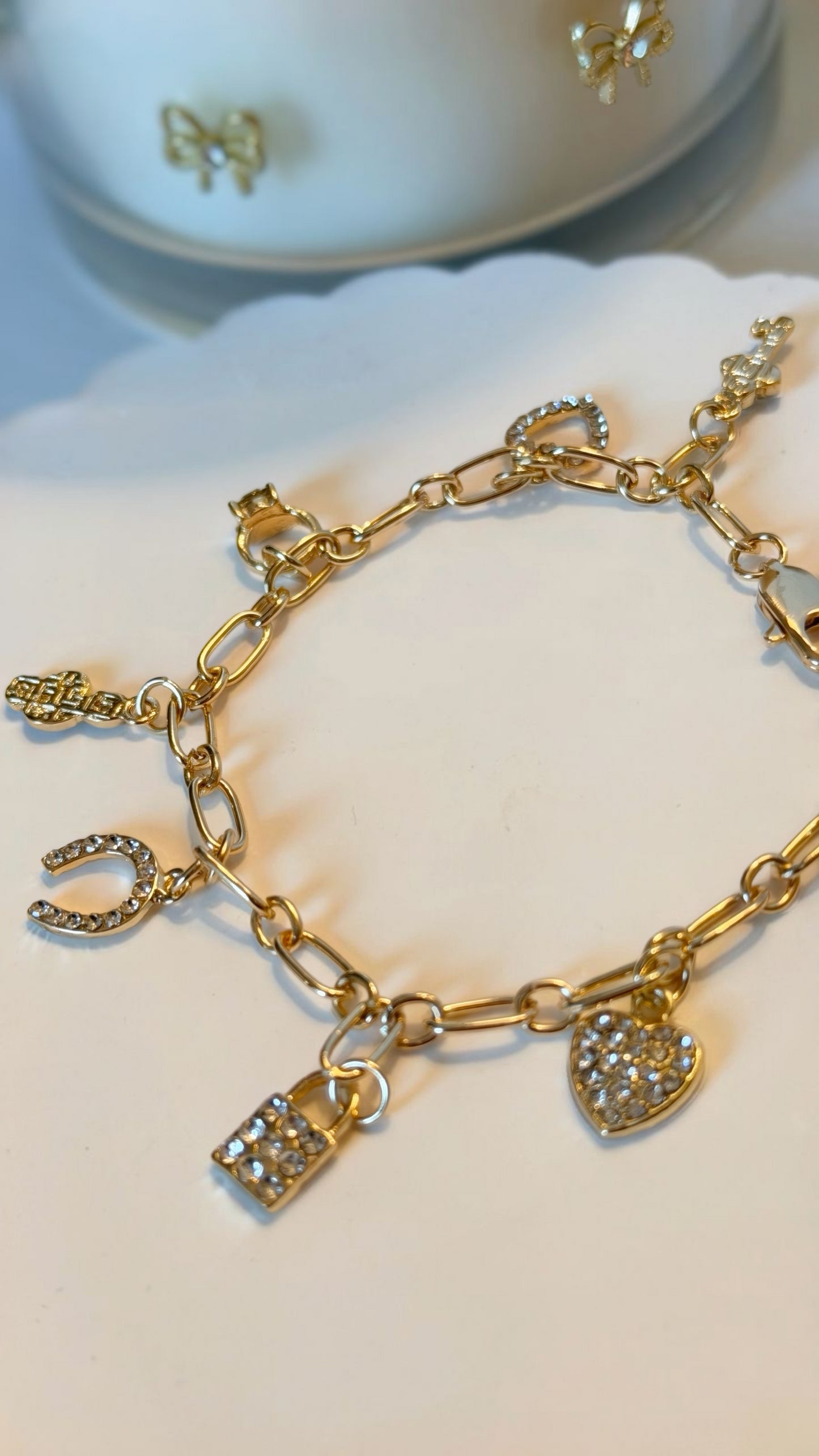 Gold Charms Bracelet