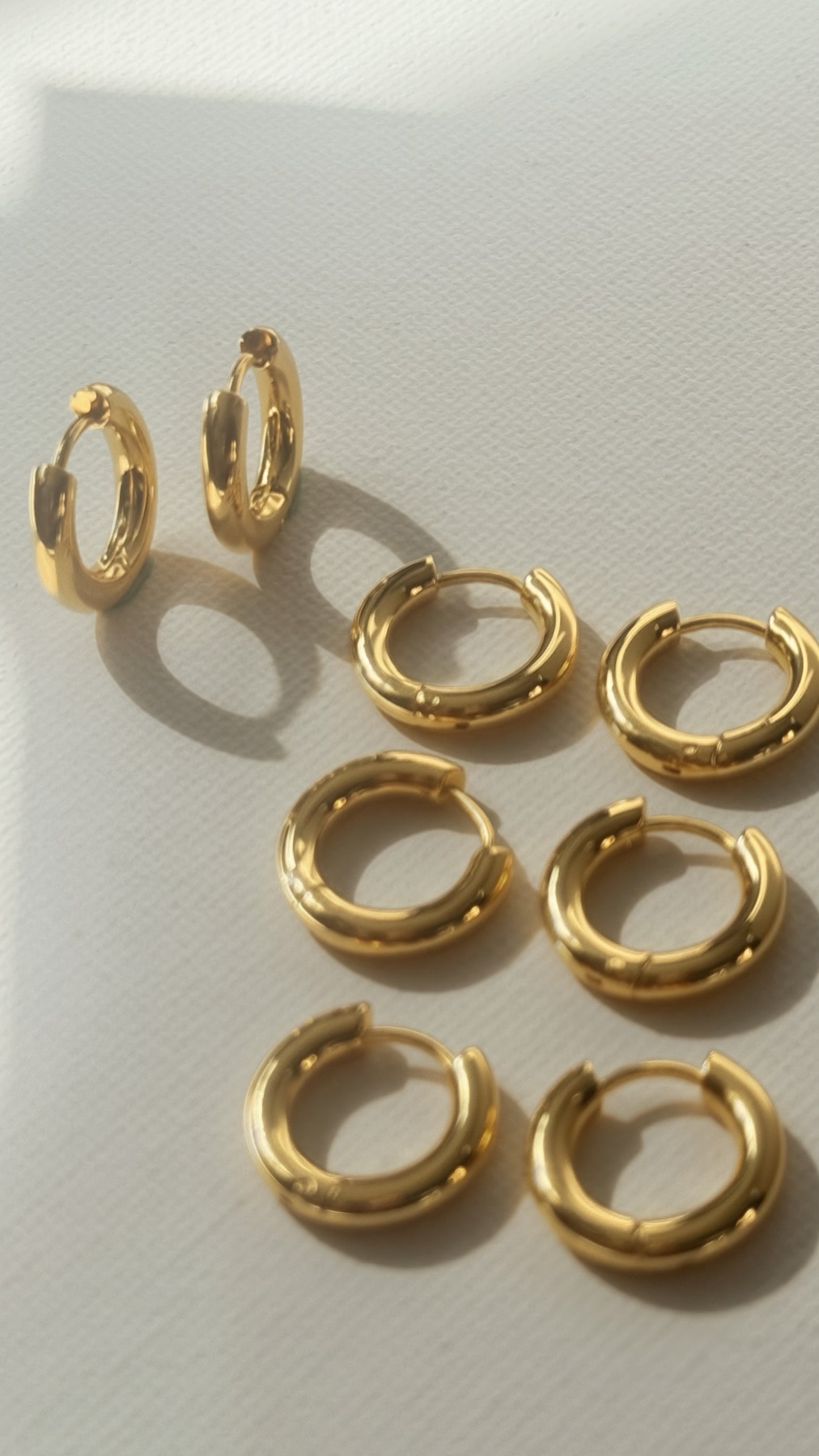 Stainless Steel Gold Mini Hoops