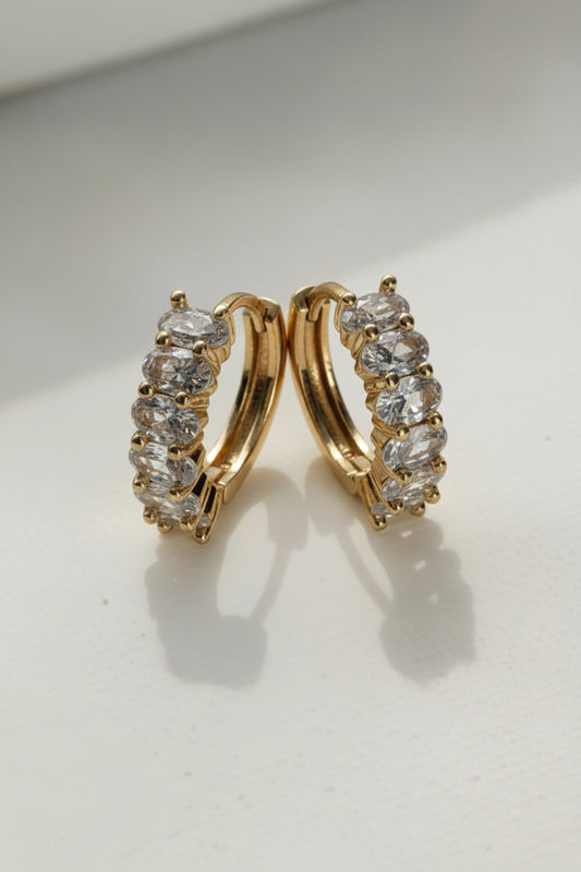 Eleanor Shiny Zirconia Small Hoops