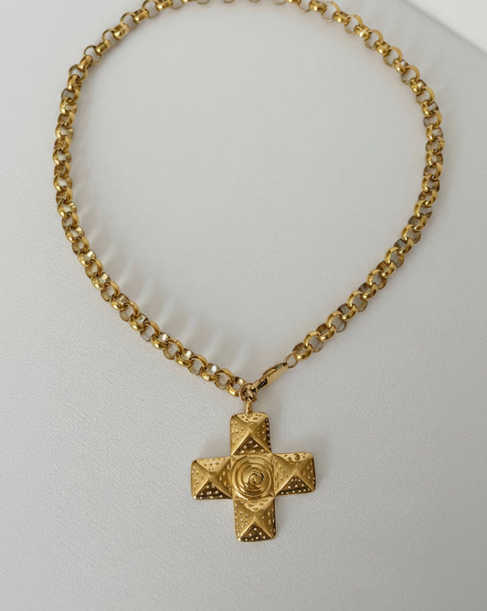 Retro Cross Pendant Necklace