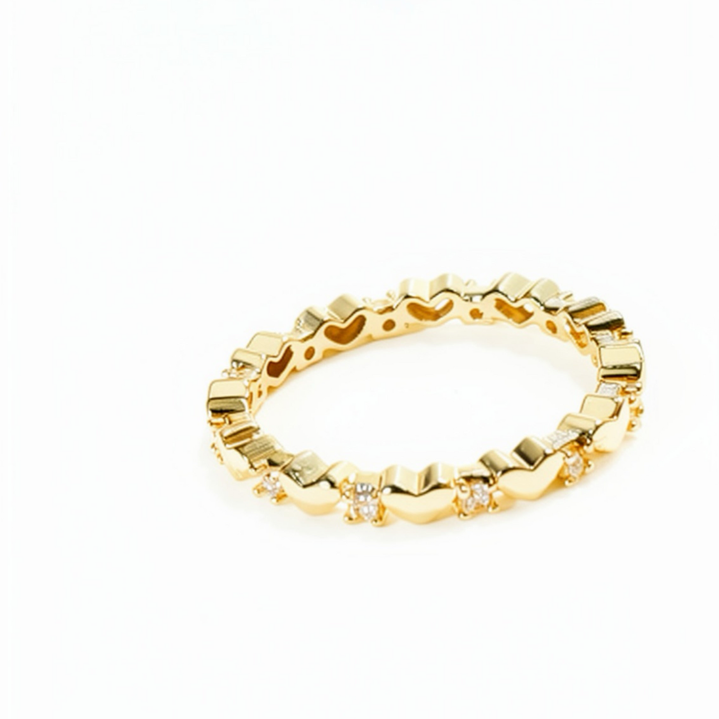Dainty Heart Gold Band Ring
