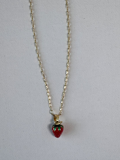 Strawberry Charm Necklaces