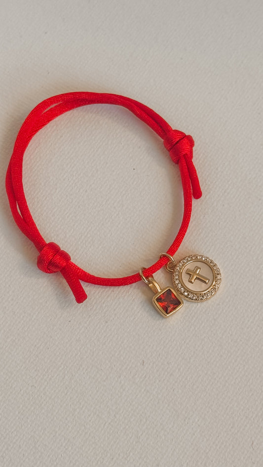 Red Cord Adjustable Bracelet