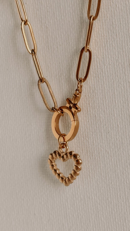 Paper Clip Round Carabiner Necklace