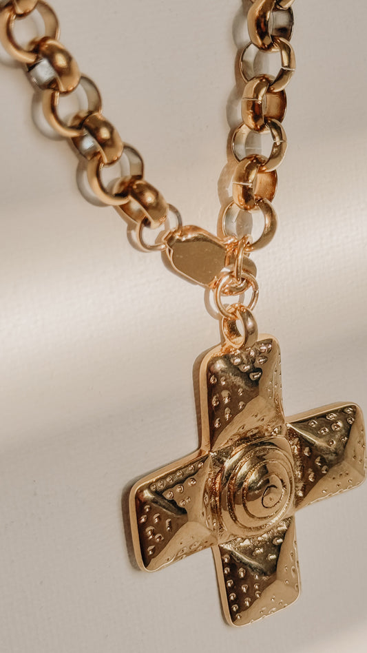 Retro Cross Pendant Necklace