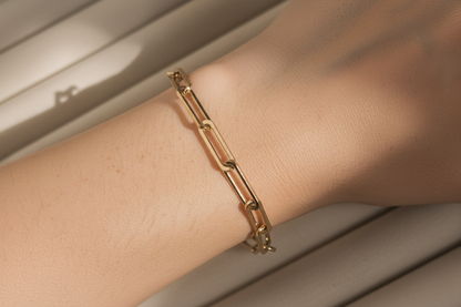 Paper Clip Stainless Steel Bracelet