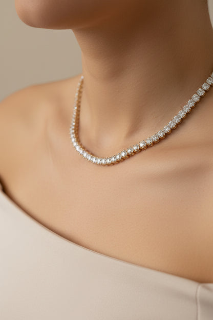Gold Tennis Necklace