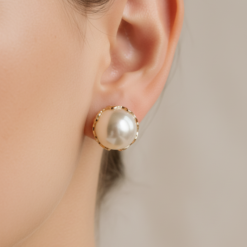 Gilded Pearl Stud