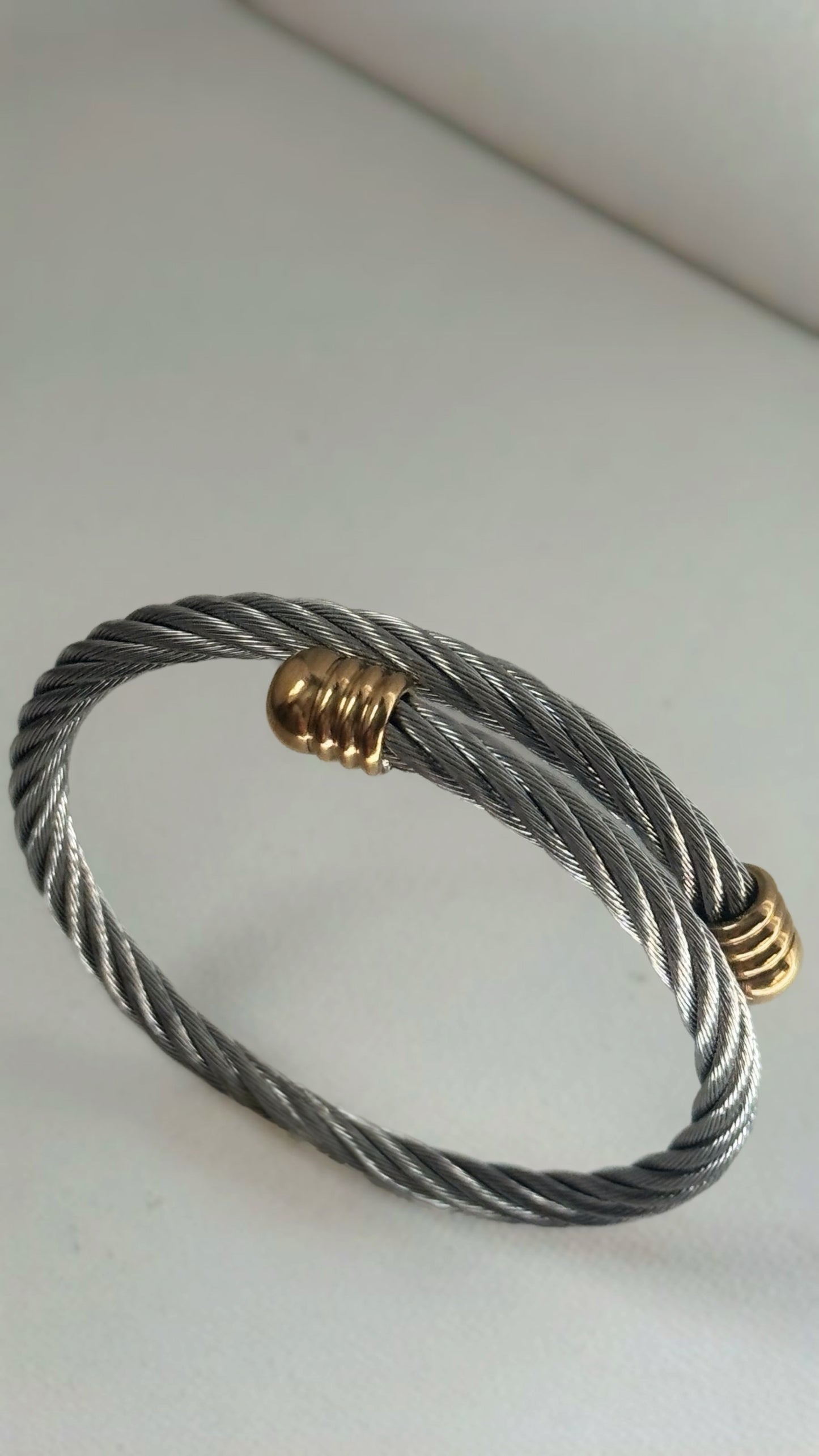 Two Tones Twisted Cable Bangle