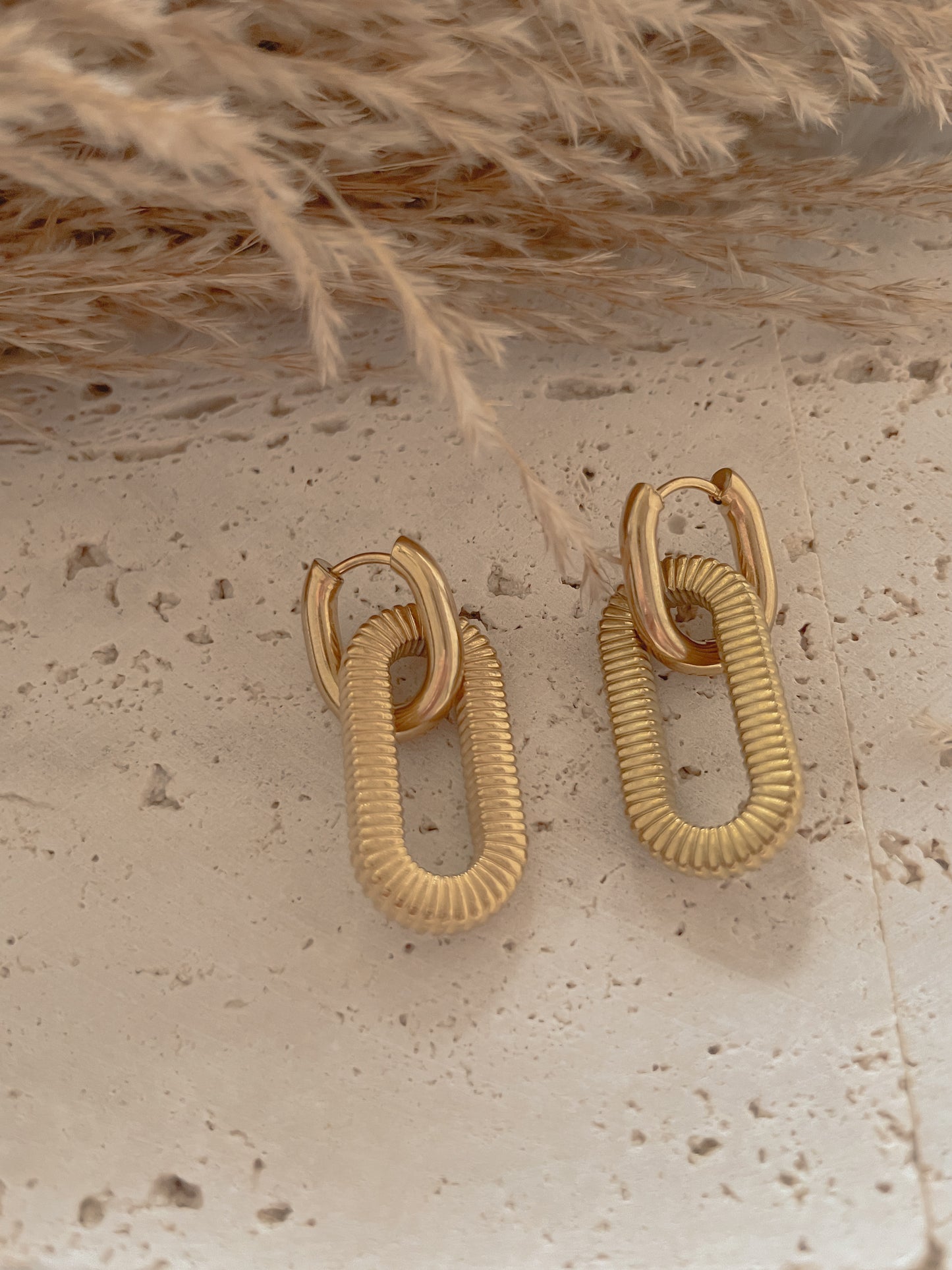 Oval Drop Earrings