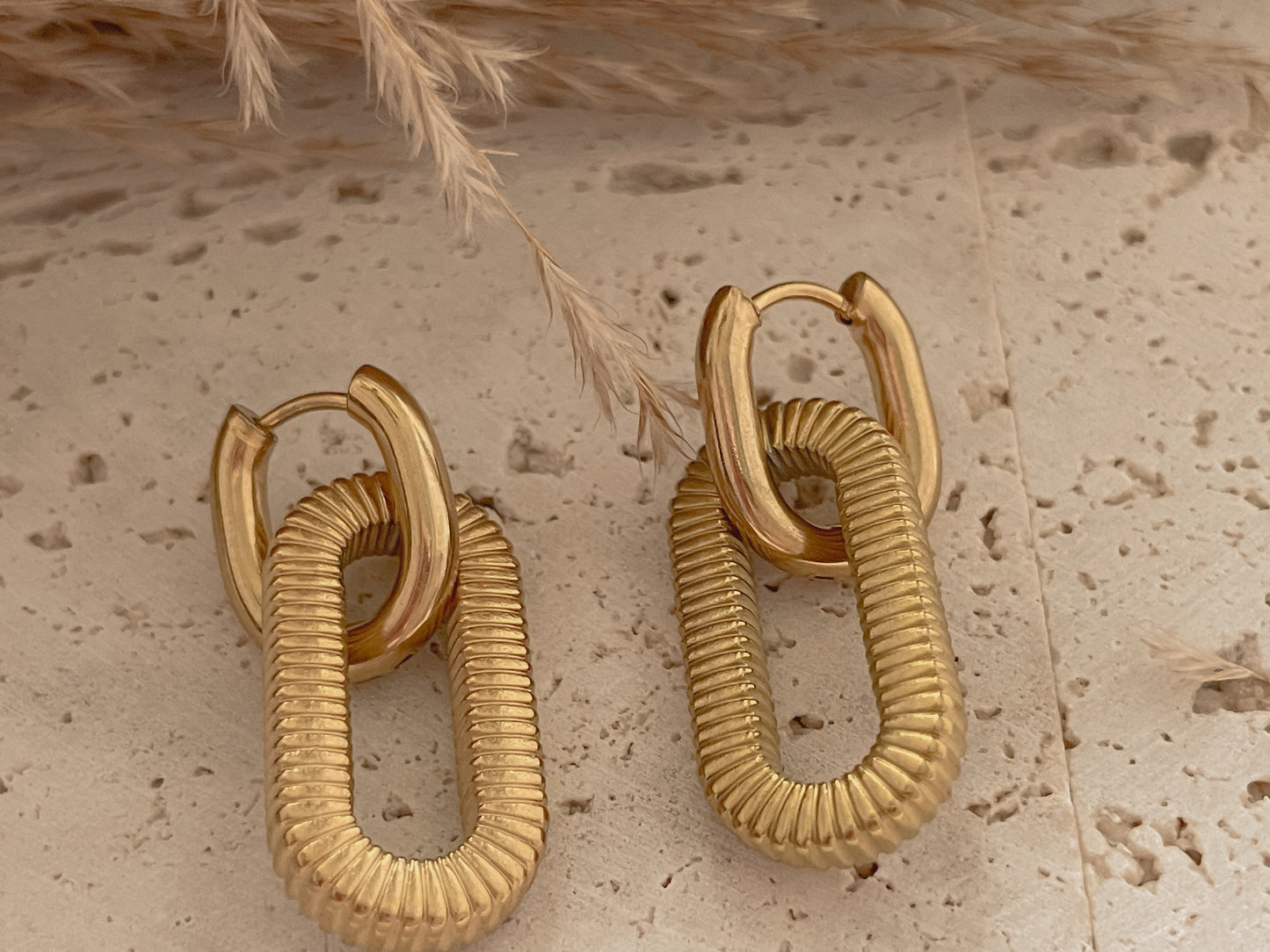 Oval Drop Earrings