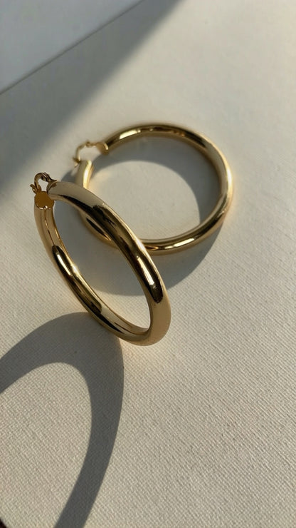 Gold Chunky Hoop 4 mm | 6mm
