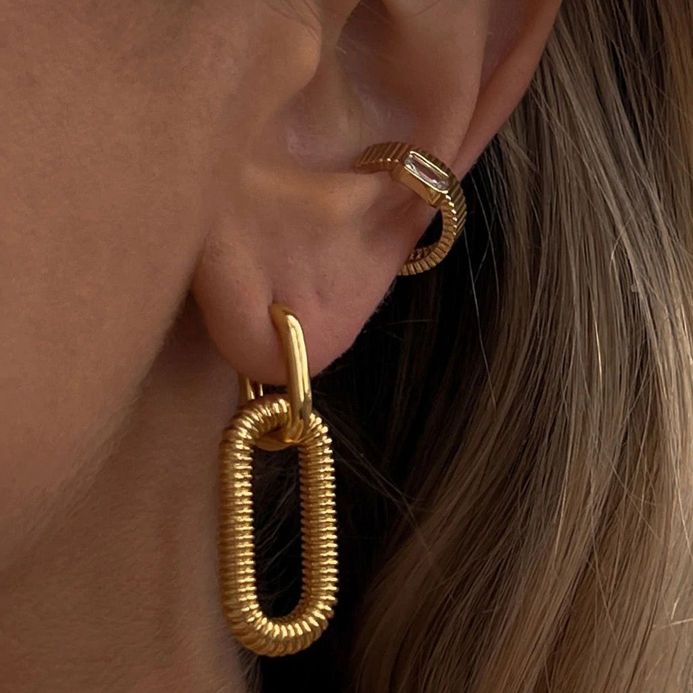 Oval Drop Earrings