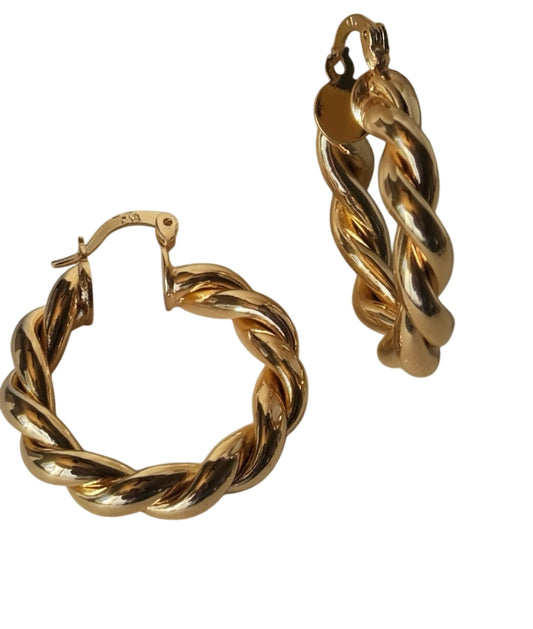 Artemis Geometric Style Gold Hoops