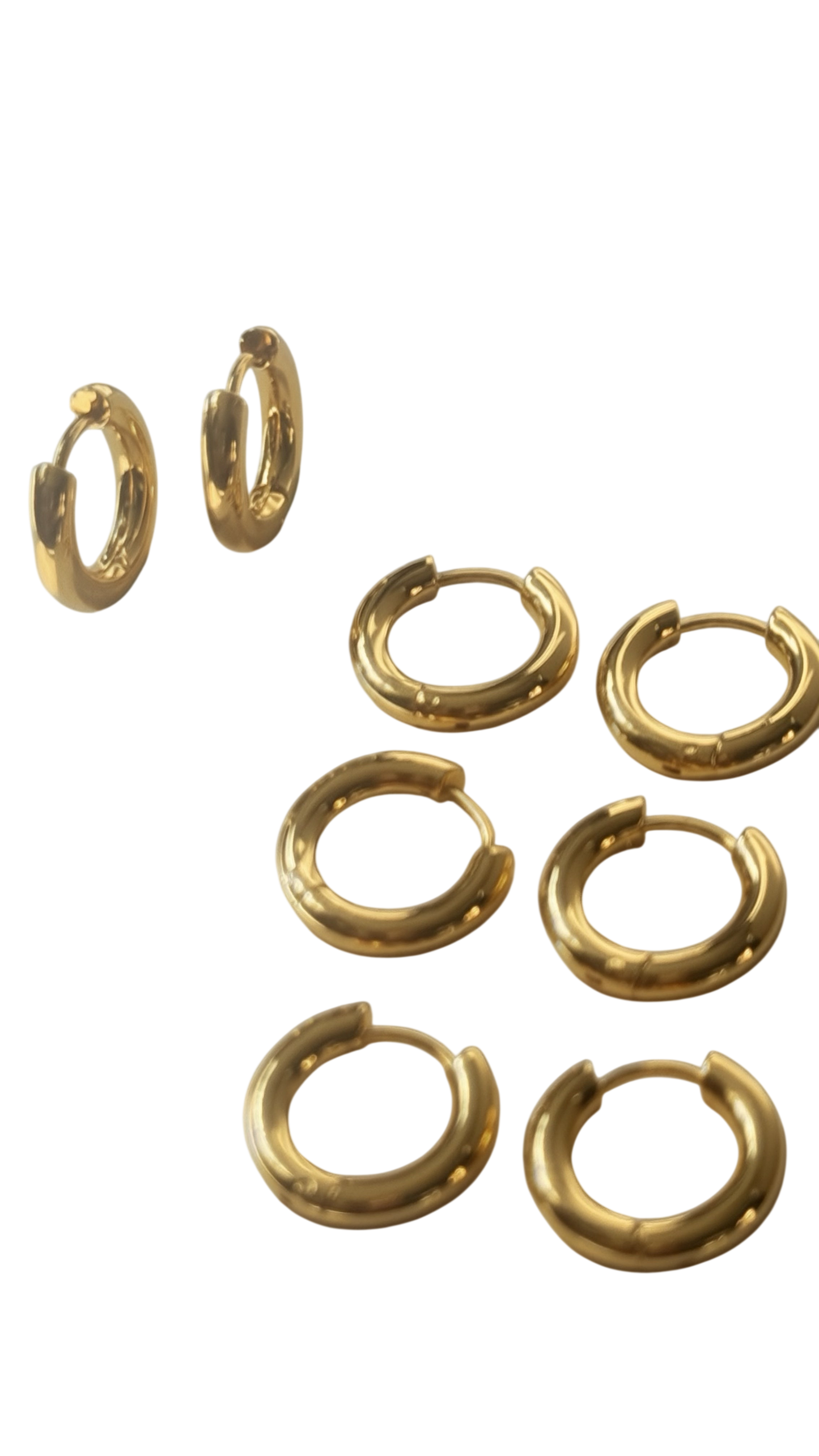 Stainless Steel Gold Mini Hoops