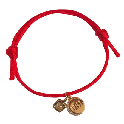 Adjustable Red Cord Bracelet ( birthstone)