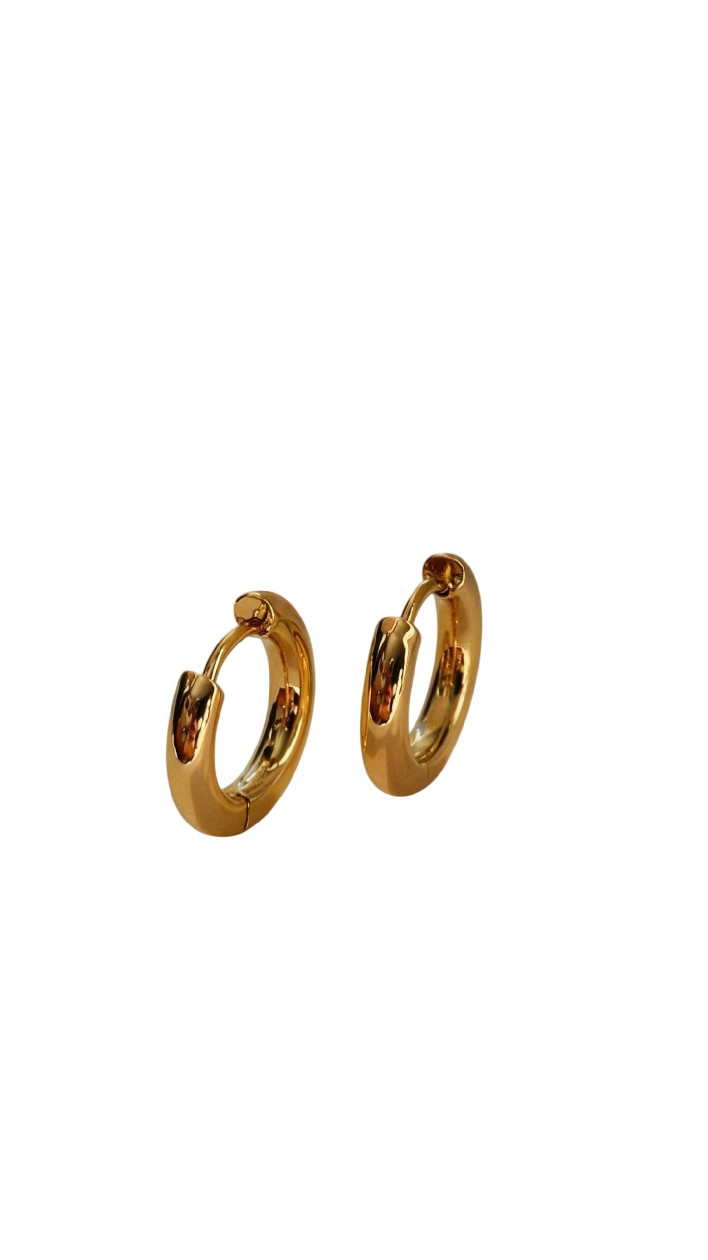 Stainless Steel Gold Mini Hoops