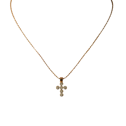 Mini Cross Zirconia Necklace