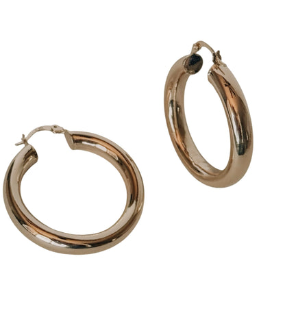 Gold Chunky Hoops 6mm