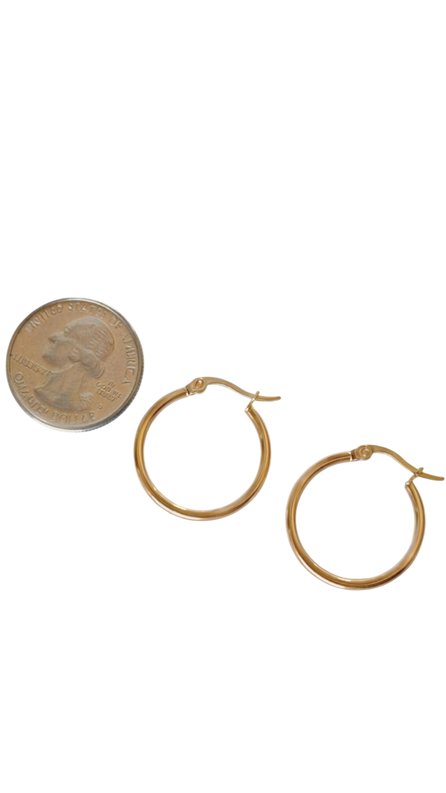Stainless Steel Gold Mini Hoops