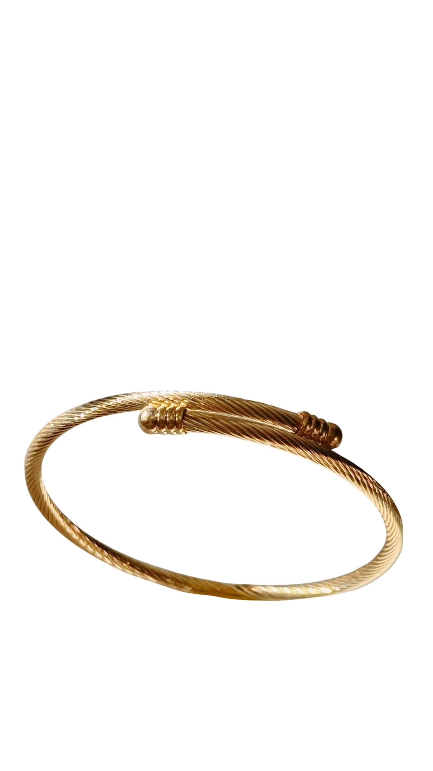 Slim Cable Gold Bangle