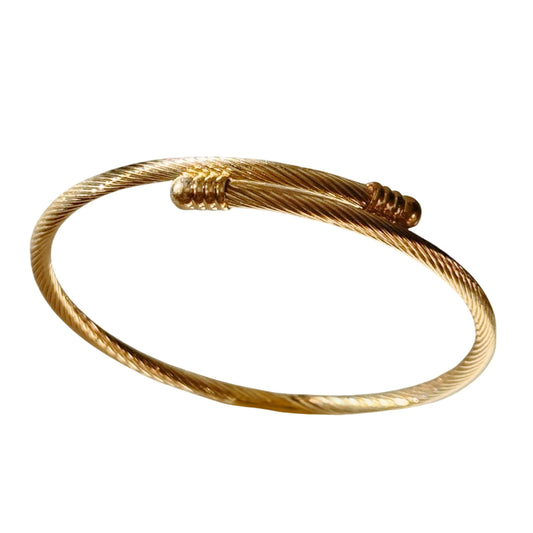 Slim Cable Gold Bangle