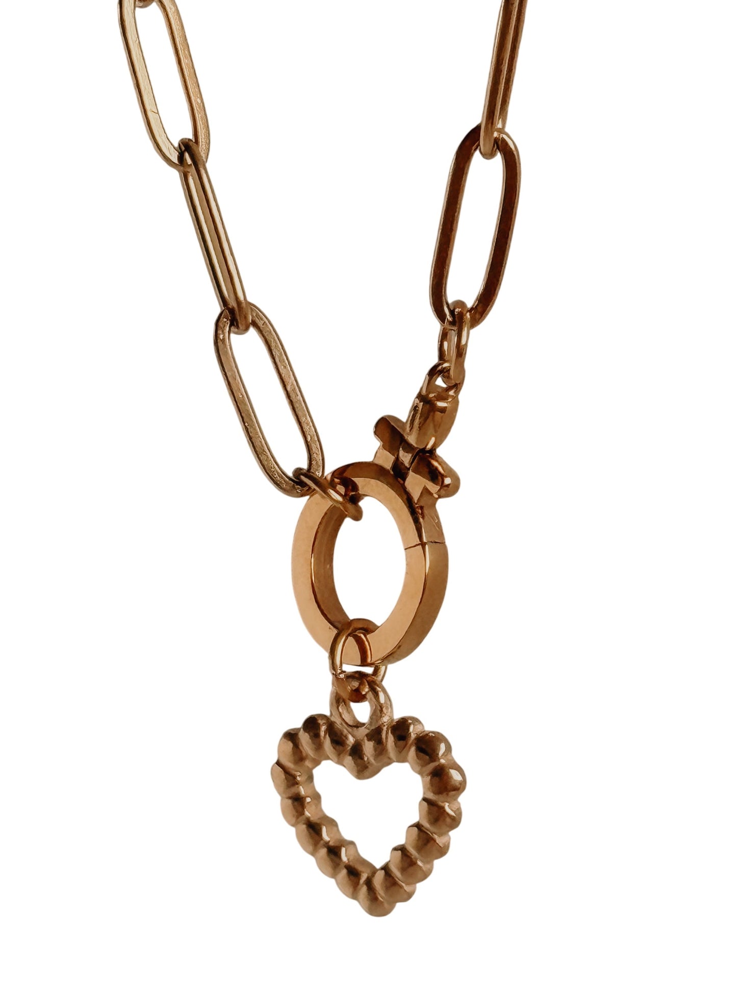 Paper Clip Round Carabiner Necklace
