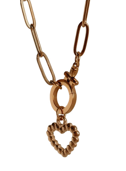 Paper Clip Round Carabiner Necklace